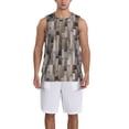 thumbnail image 6 of Rocae Wooden Texture for Men's Basketball Jersey Lightweight and Breathable Athletic Tank Top,Quick-Drying Sports Jersey 3X-Large, 6 of 9
