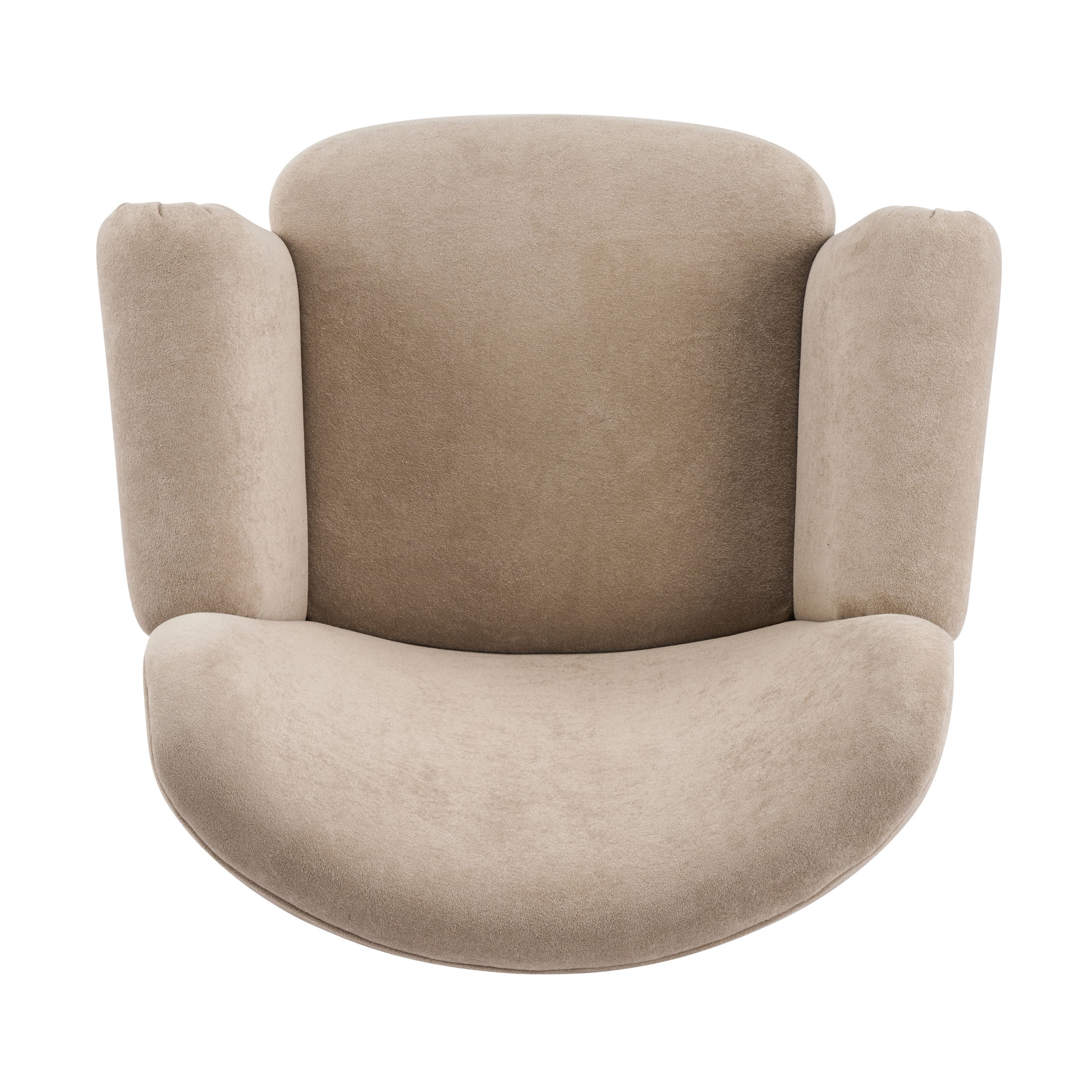 Christopher Knight Home Modern Accent Armchair with Velvet Upholstered, Solid Wood Legs, Light Brown, Set of 2