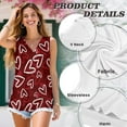 thumbnail image 6 of FUIALDOLG Valentines Day Red Love Hearts Tank Tops Summer Women Sleeveless T-shirt Comfortable Women's Sleeveless Blouse Loose Fit Active Golf Shirts Y2K Outfits,5XL, 6 of 7