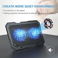 thumbnail image 2 of Refrigerador portátil TopMate C302 Almohadilla enfriamiento notebook Soporte con 2 ventiladores luz LED azul Estera USB 10-15.6', 2 of 3
