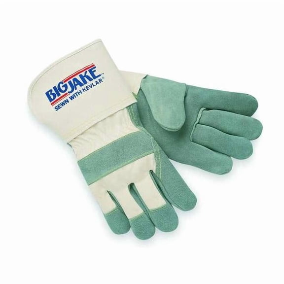 Mcr Safety Leather Gloves,Gray,M,PR 1710M