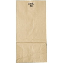 General Supply Duro Fold Top Paper Bag, 10 lbs, Brown, 500 Ct