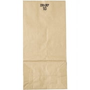 General Supply Duro Fold Top Paper Bag, 10 lbs, Brown, 500 Ct