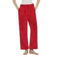 thumbnail image 5 of Puyaiuu Women's Christmas Plush Pajama Pants with Pockets, Soft Fleece Pants Holiday Print Gift, 5 of 6