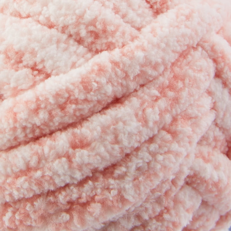 Mainstays Heathered Chenille Yarn, 33 yd, Daylily Pink, 100