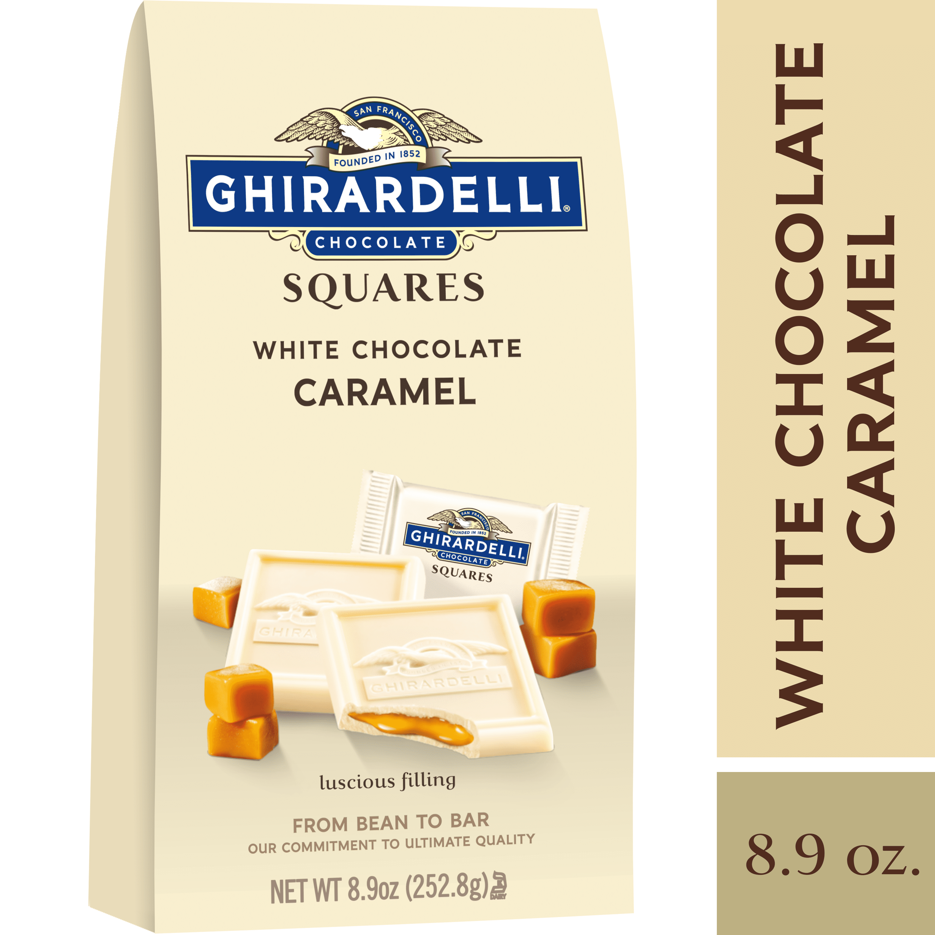 Ghirardelli White Chocolate Squares with Caramel Filling 8.9 oz
