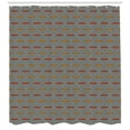 thumbnail image 3 of Ambesonne Geometric Shower Curtain, Rectangular Blocks, 69"Wx70"L, Orange Black and White, 3 of 3