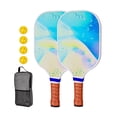 thumbnail image 1 of Juego de raquetas de Pickleball, raquetas de Pickleball con 2 raquetas, 4 raquetas de Pickleball, raquetas de Pickleball para niños, hombres, mujeres, Estilo Q, 1 of 8
