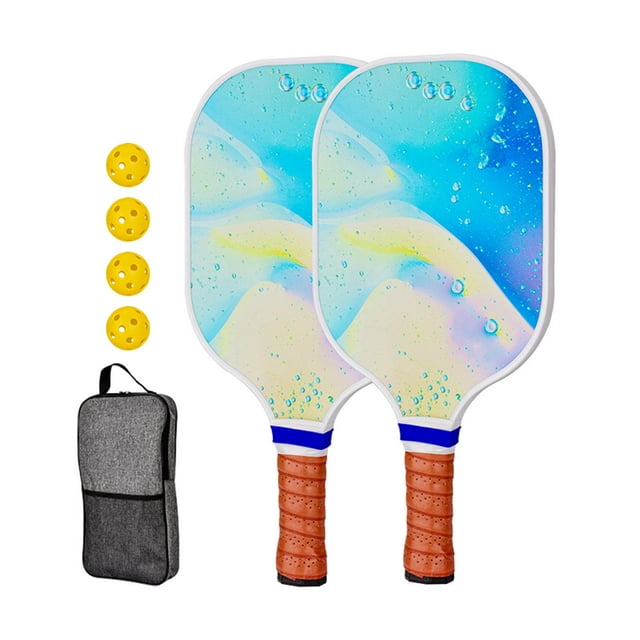 Juego de raquetas de Pickleball, raquetas de Pickleball con 2 raquetas, 4 raquetas de Pickleball, raquetas de Pickleball para niños, hombres, mujeres, Estilo Q