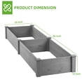 thumbnail image 3 of YIYADO Over Ground Raised Garden Bed 96x28x10 – Large Long Planter Box for Outdoor Gardening, Tool-Free Assembly, Sturdy & Spacious Gray, 3 of 6