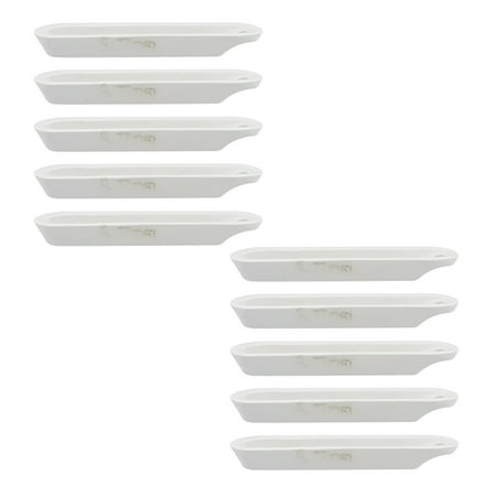 2ml 77x13x9.5mm 45% Alumina Crucible Boat Sample Holder Furnaces 10 Pack