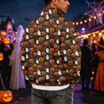 thumbnail image 6 of IYYVV Halloween Quarter Zip Up Sweaters for Men Lightweight Mock Neck Pullover Casual Pumpkin Printed Sweaters Earthy Yellow 2XL, 6 of 6