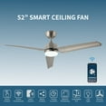 thumbnail image 3 of Pro-Mounts All Seasons 52-Inch Ceiling Fan with LED Light, Reversible Airflow, Quiet Motor, Energy-efficient, Timer, 3 of 10