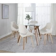 thumbnail image 3 of LumiSource Zebra Wood, Cream Fabric Fabrico Chair - Set of 2, 3 of 8