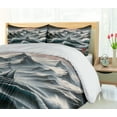 thumbnail image 4 of Ambesonne Nautical Duvet Cover Set, Sailing in Abstract Ocean, King, Petrol Blue Red Blue Grey, 4 of 6