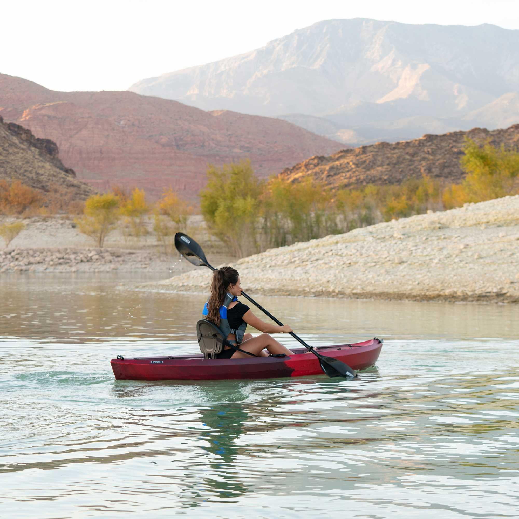 Lifetime Tamarack 10 ft Sit-On-Top Kayak with Paddle, Fire Red (90486)