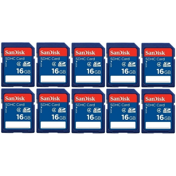 Tarjeta de memoria SanDisk 16GB SD SDHC Class 4 con lector USB x10