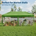 thumbnail image 3 of 10x20 FT Pop Up Outdoor Canopy Tent – 4 Removable Sidewalls, with One Push Setup, Reinforced Frame, Outdoor Easy Up Canopy Tent with Portable Roller Bag, Adjustable Height, Sandbags, 3 of 7