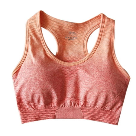 

Bra Hanging Dyeing Underwear Fitness Yoga Running Sports Bra Orange M