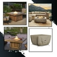 thumbnail image 4 of Covers & all Outdoor Square Fire Pit Cover, 12 Oz Waterproof, UV & Weather Resistant for Patio Lawn Garden Backyard Outside, with Air Vents & Drawstrings (52"L x 52"W x 22"H, Beige), 4 of 7