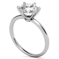thumbnail image 5 of Solitaire Brilliance 2CT Round Brilliant Moissanite Solitaire Engagement 6 Prong Ring 10K White Gold, Ring Size 5.5, 5 of 5