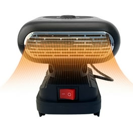 Electric Space Heater with Double USB 2 Temp Settings Cordless