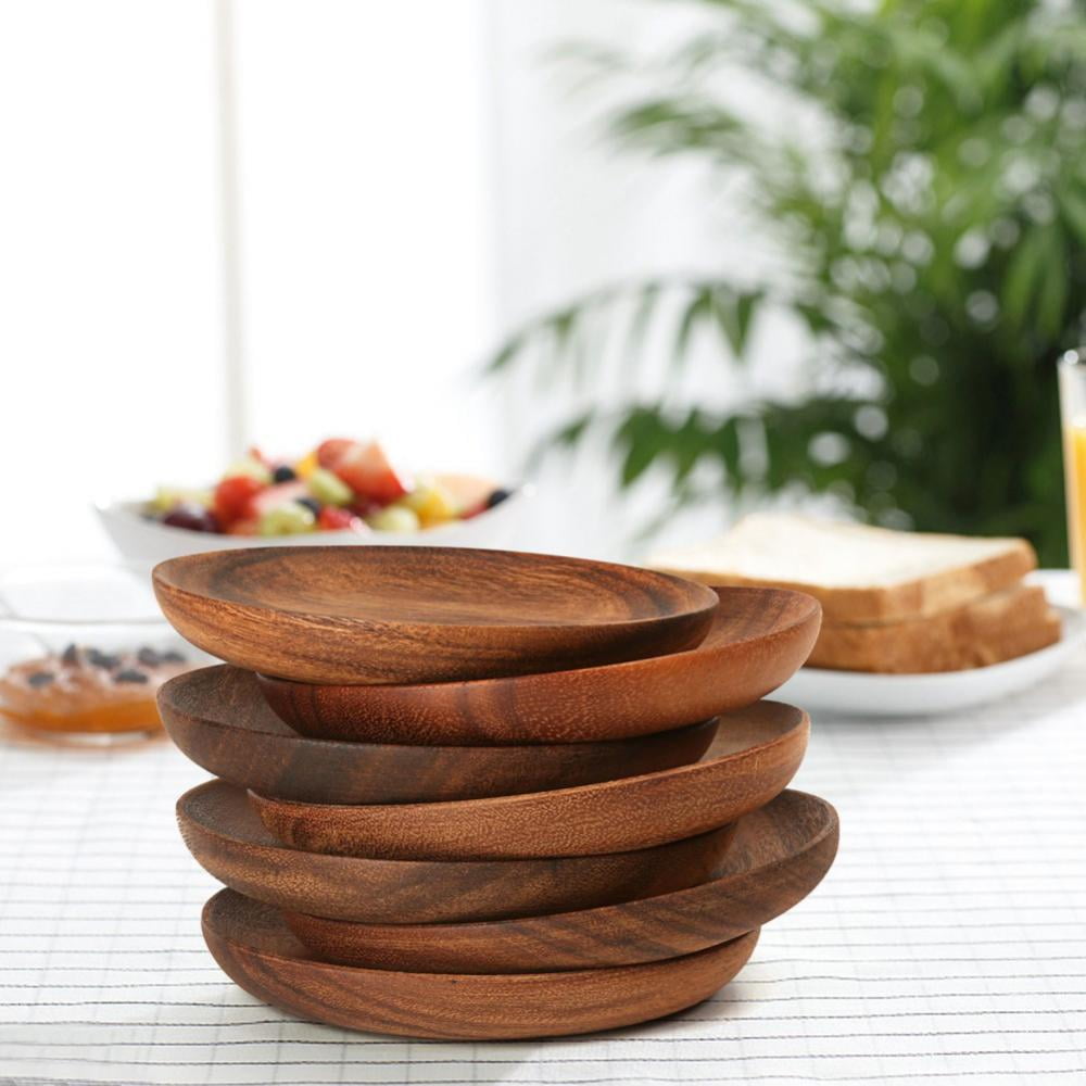 CLEARANCE! Round Wooden Dried Fruit Storage Tray Fruit Dessert Cake