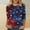 Multicolor, variant on Odbmxy 3/4 Sleeve Tee Shirts for Women Plus Size Independence Day Patriotic Shirts for Women Trendy Stars Summer Vacation Tops
