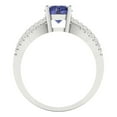 thumbnail image 4 of 1.27 ct Round Cut Simulated Tanzanite Solitaire with Accents Engagement Ring for Women in 14K White Gold, 4 of 5
