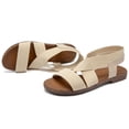 thumbnail image 2 of Ataiwee Women's Comfortable Flat Slide Sandals - Summer Fashionable with Elastic Ankle Strap., 2 of 6