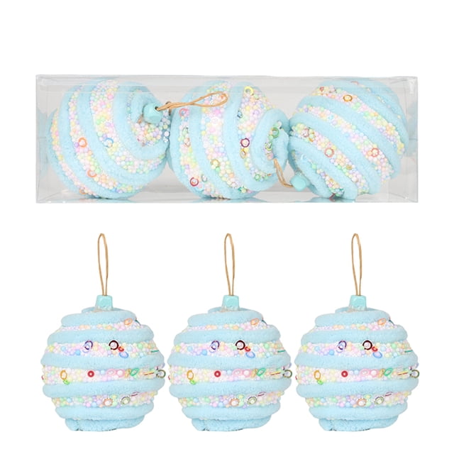 3 adornos navideños para árbol de Navidad de 3,14 pulgadas, con forma de bombilla, para falda de árbol, decoración para fiestas en casa y festividades.