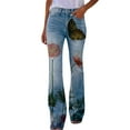 thumbnail image 1 of WILLBEST Pantalones Casuales para Mujer: Pantalones Largos Holgados con Estampado y Micro Acampanados para Mayor Comodidad y Estilo. Grande, 1 of 5
