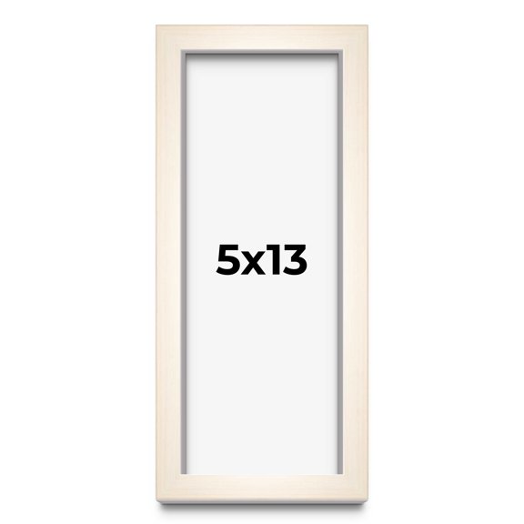 5x13 Frame White Wheat Solid Wood Picture Frame | Moulding Width 0.75 Inches | Interior Depth 0.5
