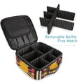 thumbnail image 4 of FORMRS Travel Makeup Bag Large Capacity Train Case Cosmetic Organizer with Adjustable Dividers, Geometric Sun, 4 of 8