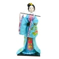 thumbnail image 3 of Chinese Figurine Traditional Sculpture Collectible Doll Handcrafted Silk Fabric Design for Office Desktop Decor, 3 of 9