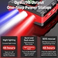thumbnail image 4 of MDHAND Car Jump Starter, 6000mAh 12V Battery Jump Box with Quick Charge Out(Up to 6.0L Gas and 4.0L Diesel Engines), Portable Battery Booster with LCD Display, Lights, 4 of 7