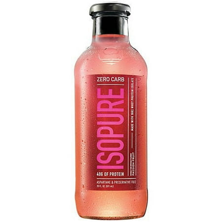 Isopure Zero Carb Protein Drink, Passion Fruit, 40g Protein, 12 Ct