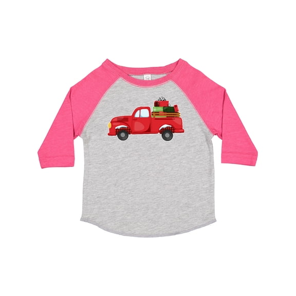 Inktastic Christmas Red Vintage Truck with Presents Boys or Girls Toddler T-Shirt