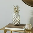 thumbnail image 2 of 6" x 14" Silver Polystone Pineapple Fruit Sculpture, by DecMode, 2 of 8