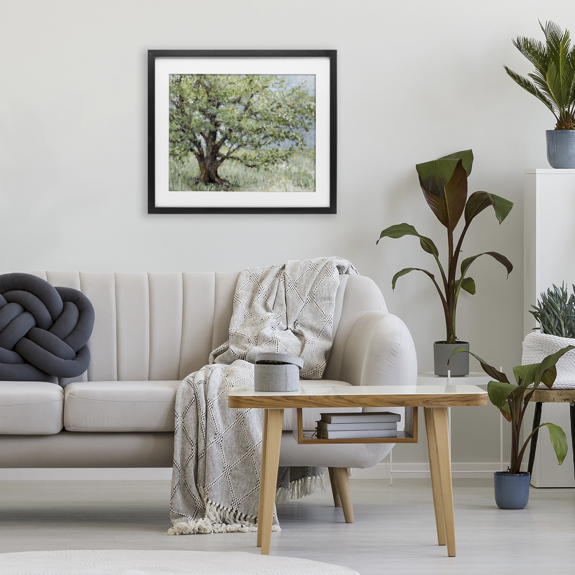 Stupell Industries Summer Oak Splendor Landscape Black Framed Print Under Glass, design by Lanie Loreth