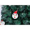 thumbnail image 5 of Ktaxon 6 FT Pre-lit Fiber Optic Christmas Tree, Artificial Xmas Tree with Lighted Top Star and Snowflakes, Multicolor LEDs, Holiday Xmas Decoration Tree for Home Office Store Party, Green, 5 of 10