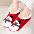 thumbnail image 5 of Fabrcox Womens Plush Indoor Slipper Socks, Christmas Holiday Print, Non Slip Grippers Cozy Winter Fuzzy Socks, Loungewear Sleep Socks for Home (A), 5 of 7