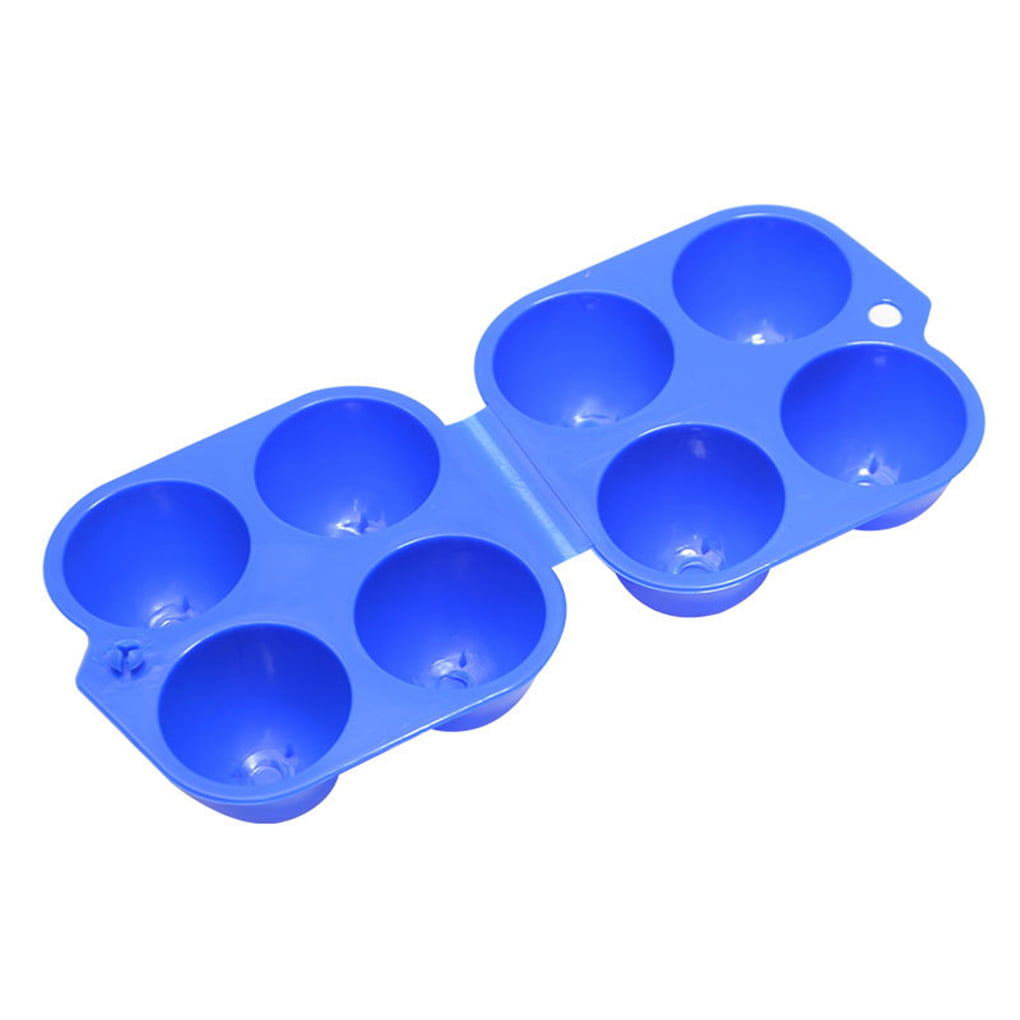 4 Eggs Plastic Egg Tray ABS Portable Outdoor Camping Picnic BBQ ShockProof Egg Holder Container Storage Box