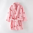 thumbnail image 1 of Albornoz para niños, batas de cereza para niñas, pijamas suaves y cálidos de franela, ropa de dormir para adolescentes, toallas de baño para niños, ropa de otoño e invierno, 1 of 5