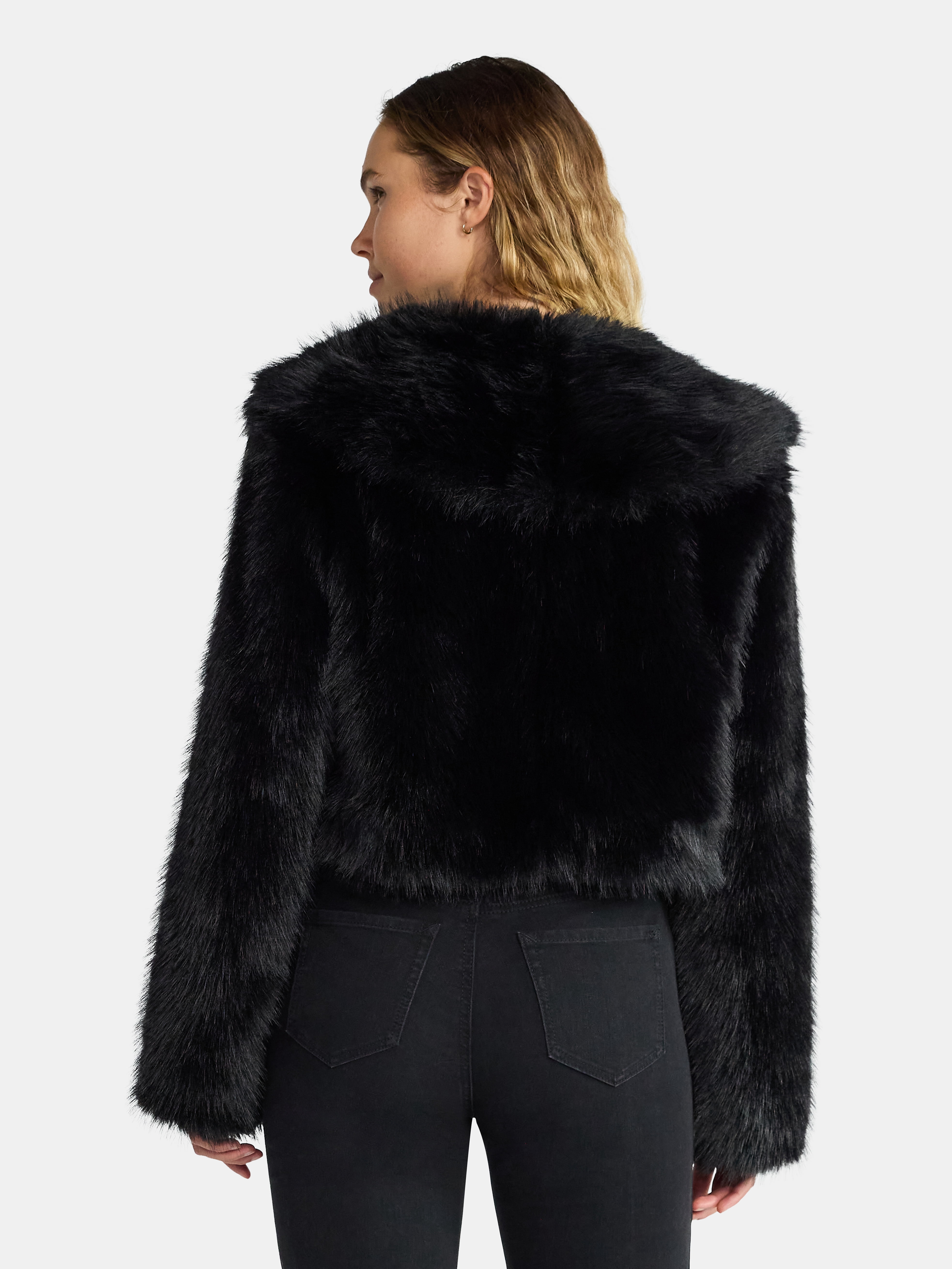 Madden NYC Women's Faux Fur Cropped Jacket, Sizes XXS-XXL