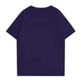 thumbnail image 2 of NAMTYQX Floral Tops for Women Relaxed Fit Print Lightweight Soft Basic Crewneck mit Muster Short Sleeve Plus Size Womens Tops Dressy Casual Navy Size S, 2 of 5