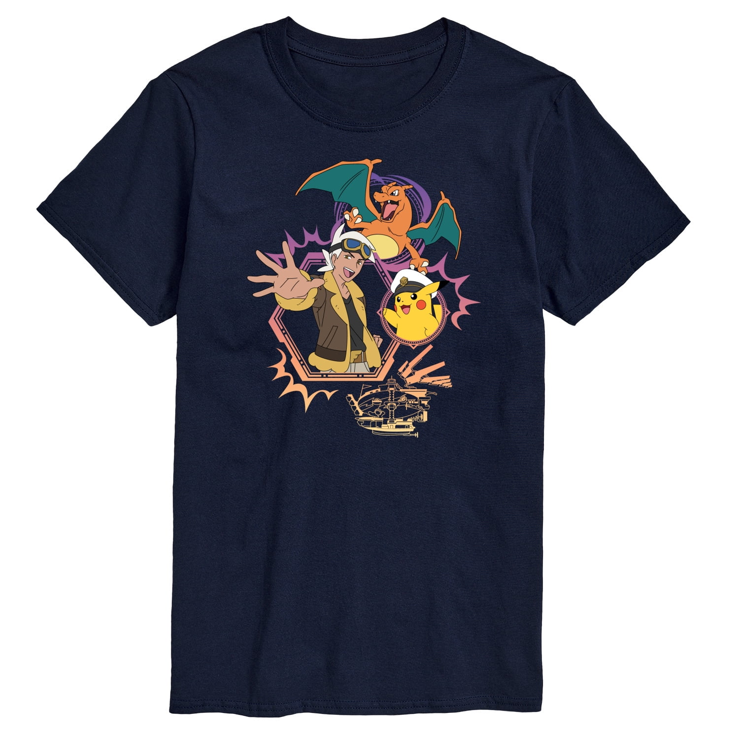 ★ Phyps Department★ Pokemon Evolution Short Sleeve Charco Pokémon - Pokémon Character Group - Men's Short Sleeve