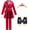 C, variant on Red Queen Style Costume Outfits Set for Halloween Christmas Cosplay Dress up with Crown Gloves