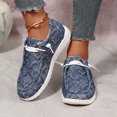 thumbnail image 2 of Willtoo Canvas Shoes for Women Lace‑Up Canvas Casual Loafers, Textured Lightweight Walking Shoes, Slip‑On Adjustable Toggle Laces Low‑Top Fashion Footwear, 2 of 6