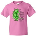 thumbnail image 3 of Inktastic Mental Health Awareness Green Sunflower Ribbon Youth T-Shirt, 3 of 5